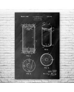Cylindrical Speaker Patent Print Poster