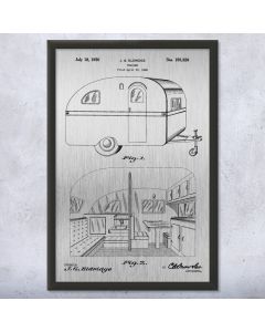 RV Trailer Framed Patent Print