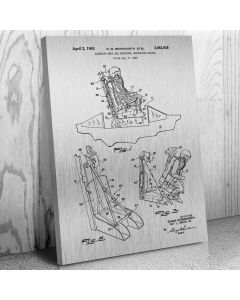 Aircraft Ejection Seat Canvas Patent Art Print