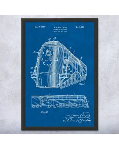 Train Locomotive Patent Framed Print
