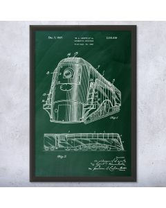 Train Locomotive Framed Patent Print