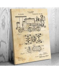 Locomotive Patent Canvas Print