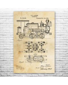 Locomotive Patent Print Poster