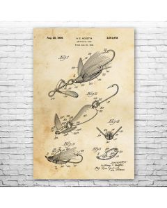 Fishing Lure Patent Print Poster
