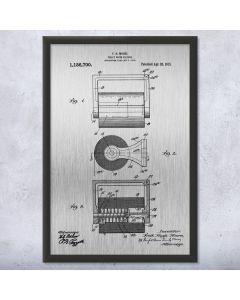 Toilet Paper Fixture Framed Patent Print
