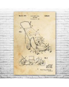 Lawn Mower Patent Print Poster