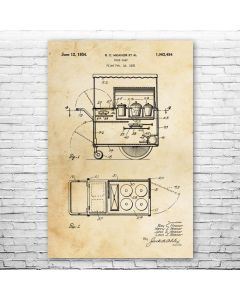 Food Cart Patent Print Poster