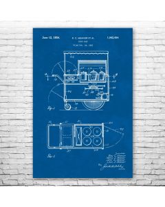 Food Cart Patent Print Poster