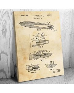 Surf Board Patent Canvas Print