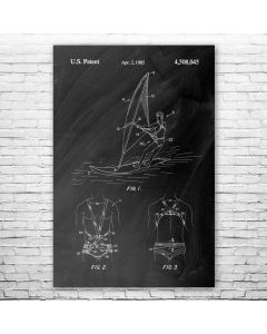 Wind Surfing Patent Print Poster