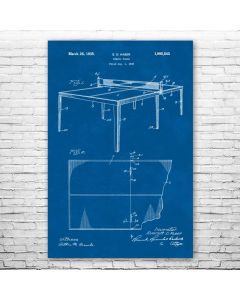 Table Tennis Patent Print Poster