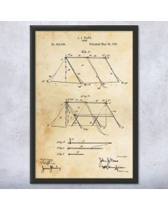 Camping Tent Framed Patent Print