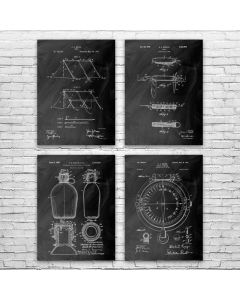 Camping Patent Posters Set of 4