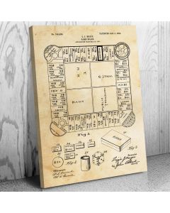 Landlords Game Patent Canvas Print
