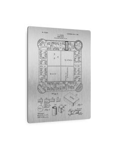 Landlords Game Patent Metal Print