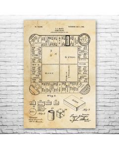 Landlords Game Poster Patent Print