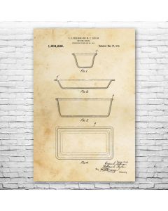 Baking Dish Patent Print Poster