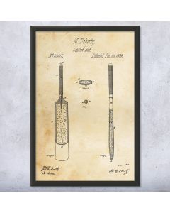Cricket Bat Framed Patent Print