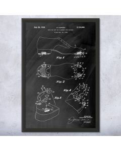 Tap Dancing Shoe Framed Patent Print