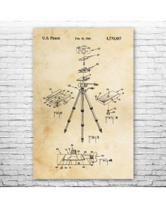 Tripod Camera Connector Poster Patent Print