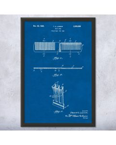 Styling Comb Patent Framed Print