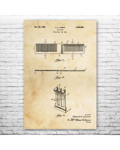 Styling Comb Patent Print Poster