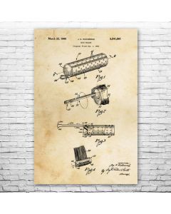 Hair Roller Patent Print Poster