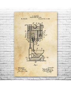 Pull Chain Toilet Patent Print Poster