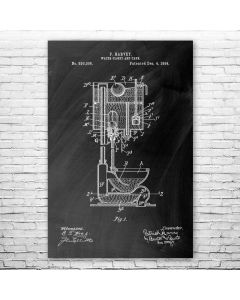 Pull Chain Toilet Poster Patent Print