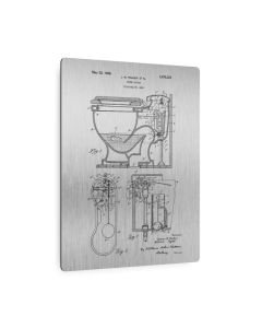 Toilet Patent Metal Print