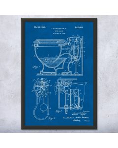 Toilet Framed Patent Print