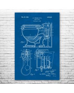 Toilet Poster Patent Print