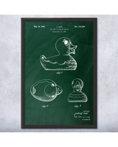 Rubber Ducky Framed Patent Print