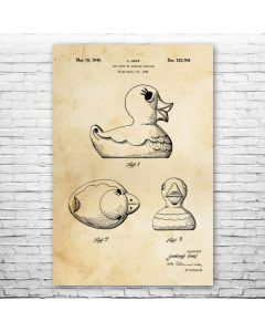 Rubber Ducky Patent Print Poster