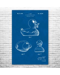 Rubber Ducky Patent Print Poster