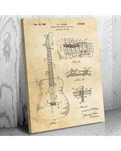 Acoustic Guitar Bridge Patent Canvas Print