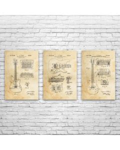 Electric Guitar Posters Set of 3