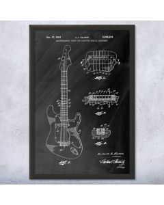 Jaguar Guitar Framed Patent Print