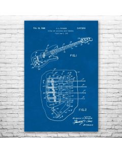 Bass Guitar Poster Print