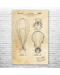 Weather Balloon Poster Patent Print