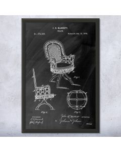 Rattan Chair Patent Framed Print