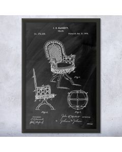 Rattan Chair Patent Print