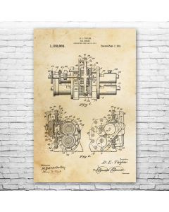 Gas Turbine Patent Print Poster