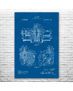 Gas Turbine Patent Print Poster