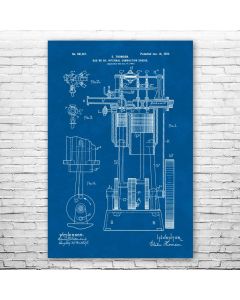 Gas or Oil ICE Engine Poster Print