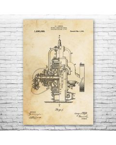 Internal Combustion Engine Patent Print Poster