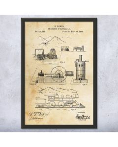 Natural Gas Pipeline Framed Patent Print