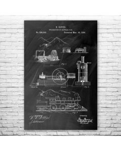 Natural Gas Pipeline Patent Print Poster