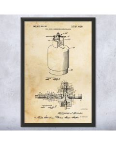 Propane Tank Patent Framed Print