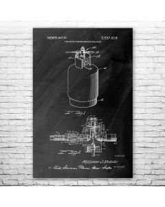 Propane Tank Patent Print Poster